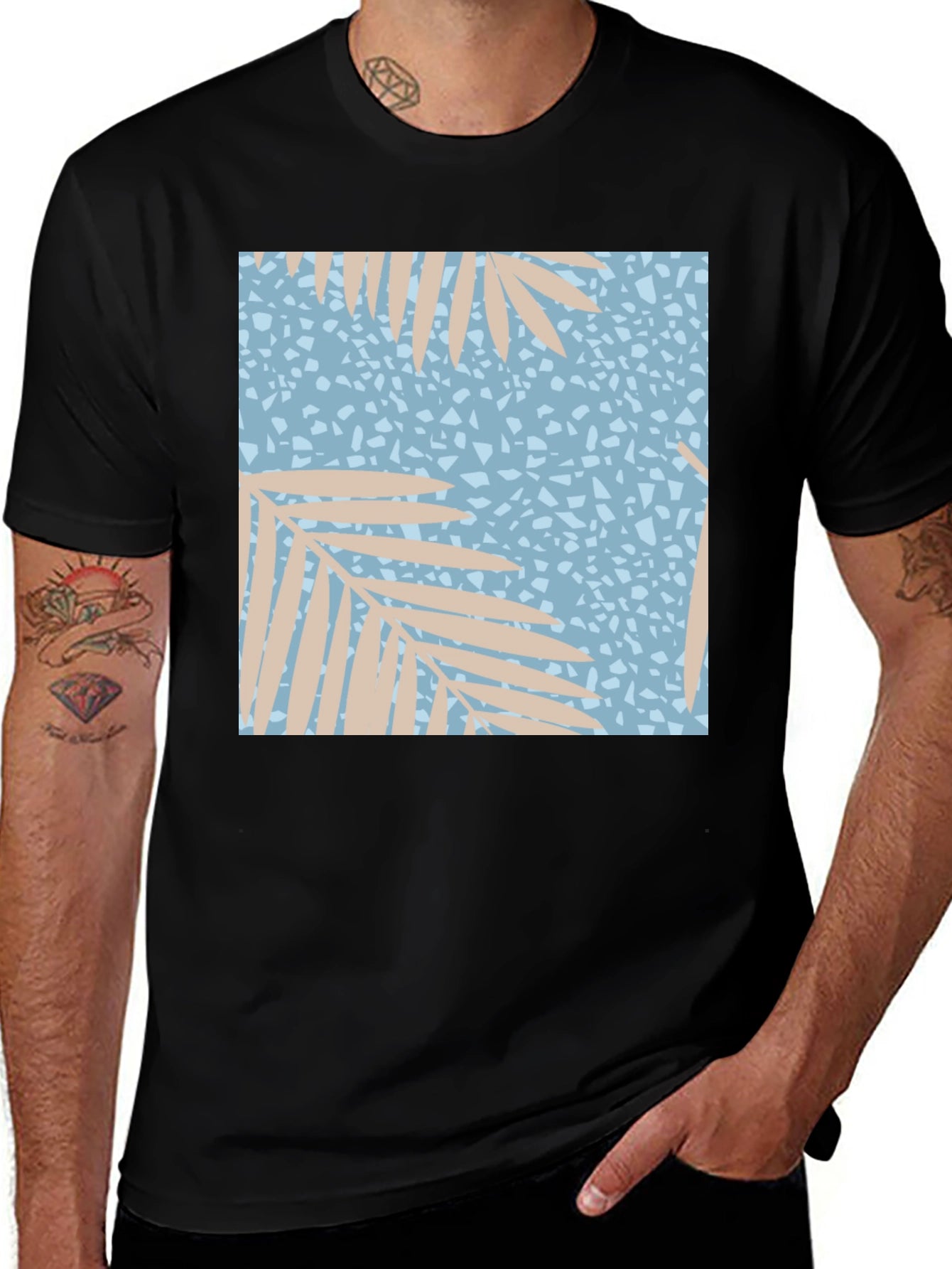 Tropical Print T-Shirt - Casual Wear