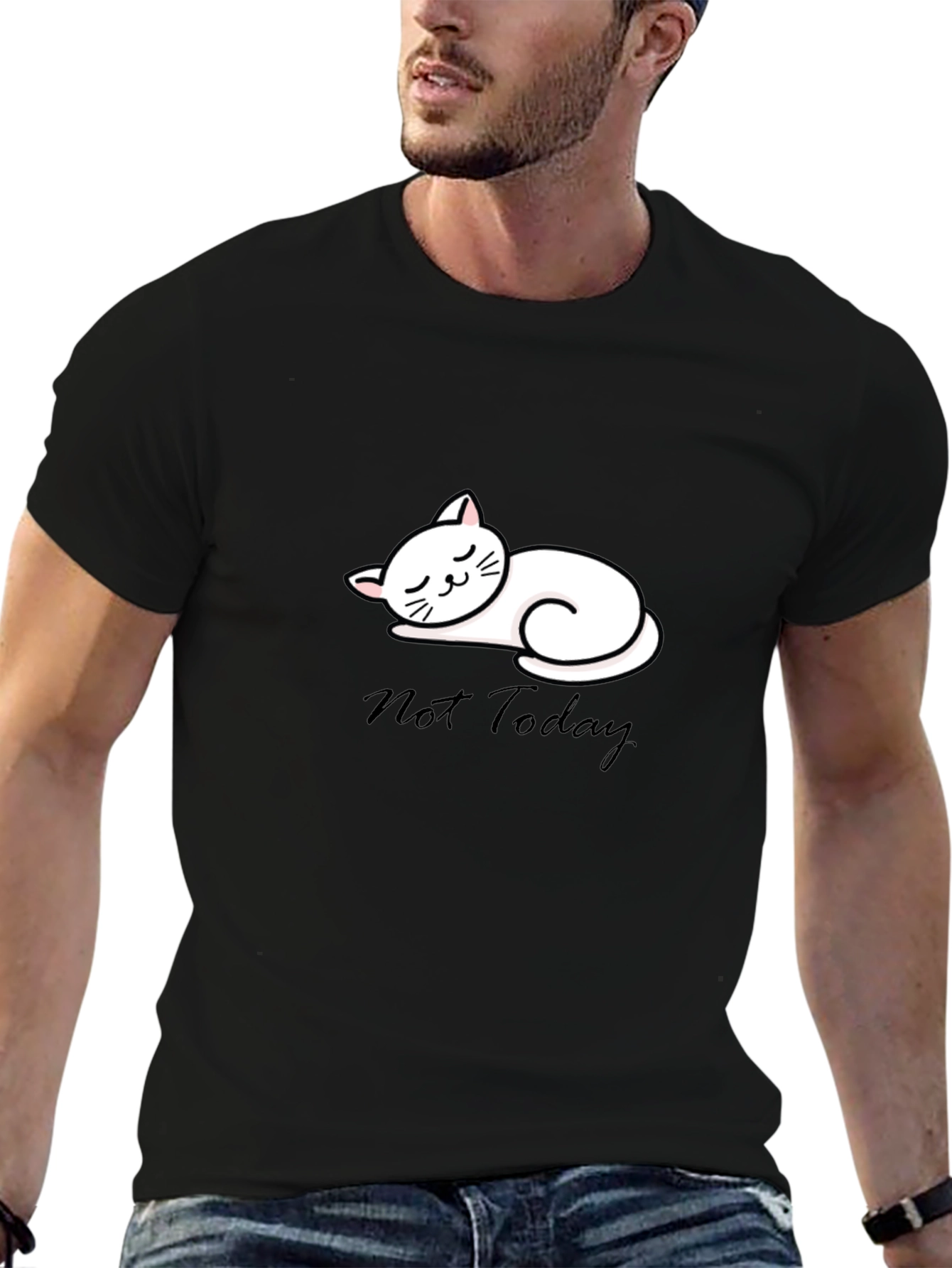 Not Today Cat Tee - Unisex Relaxed Fit