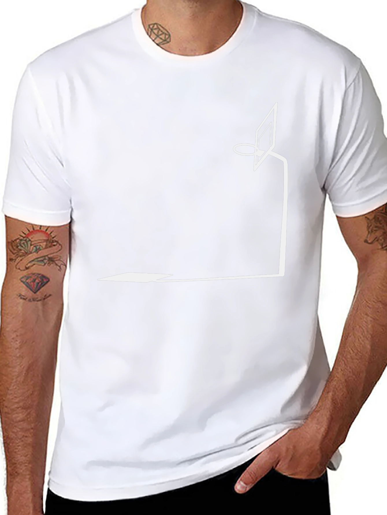 Minimalist Basketball Hoop Graphic Tee
