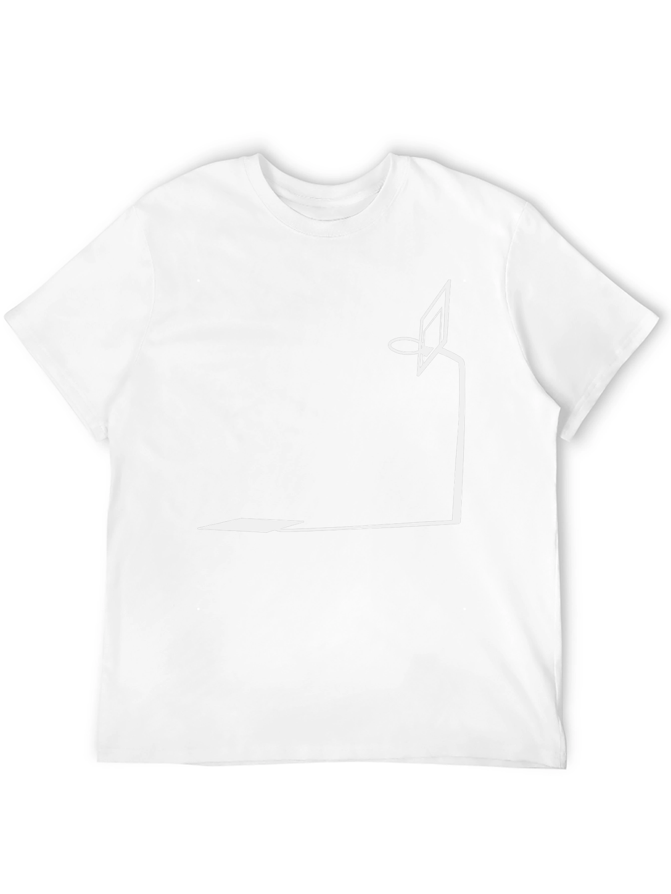 Minimalist Basketball Hoop Graphic Tee