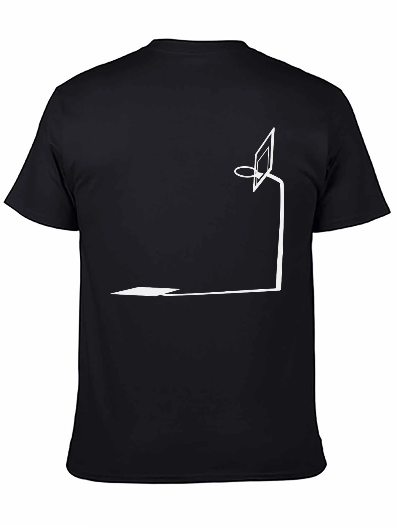 Minimalist Basketball Hoop Graphic Tee