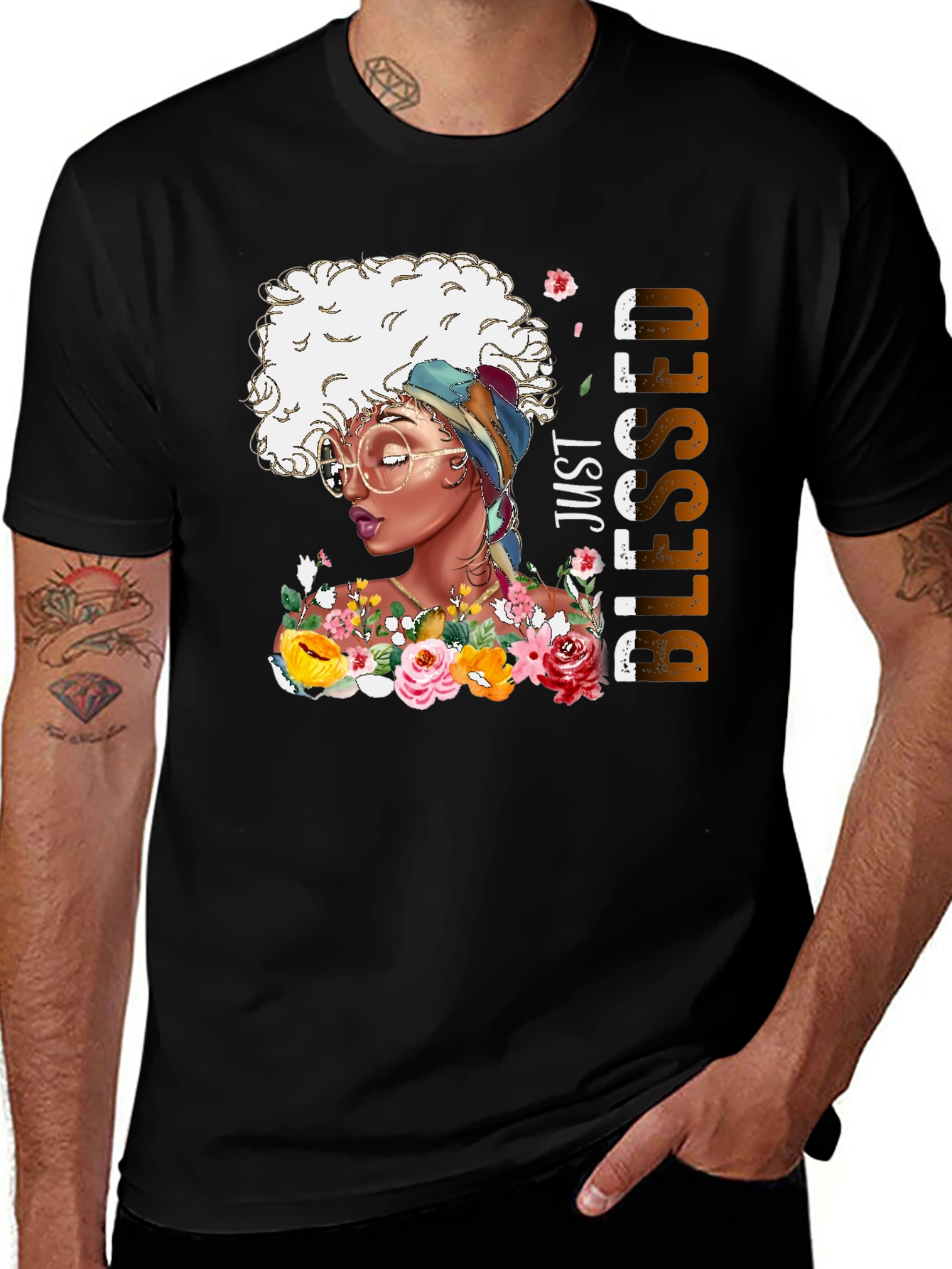 Just Blessed African American Woman T-Shirt