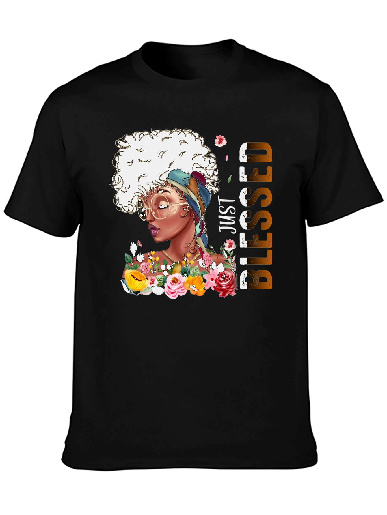 Just Blessed African American Woman T-Shirt