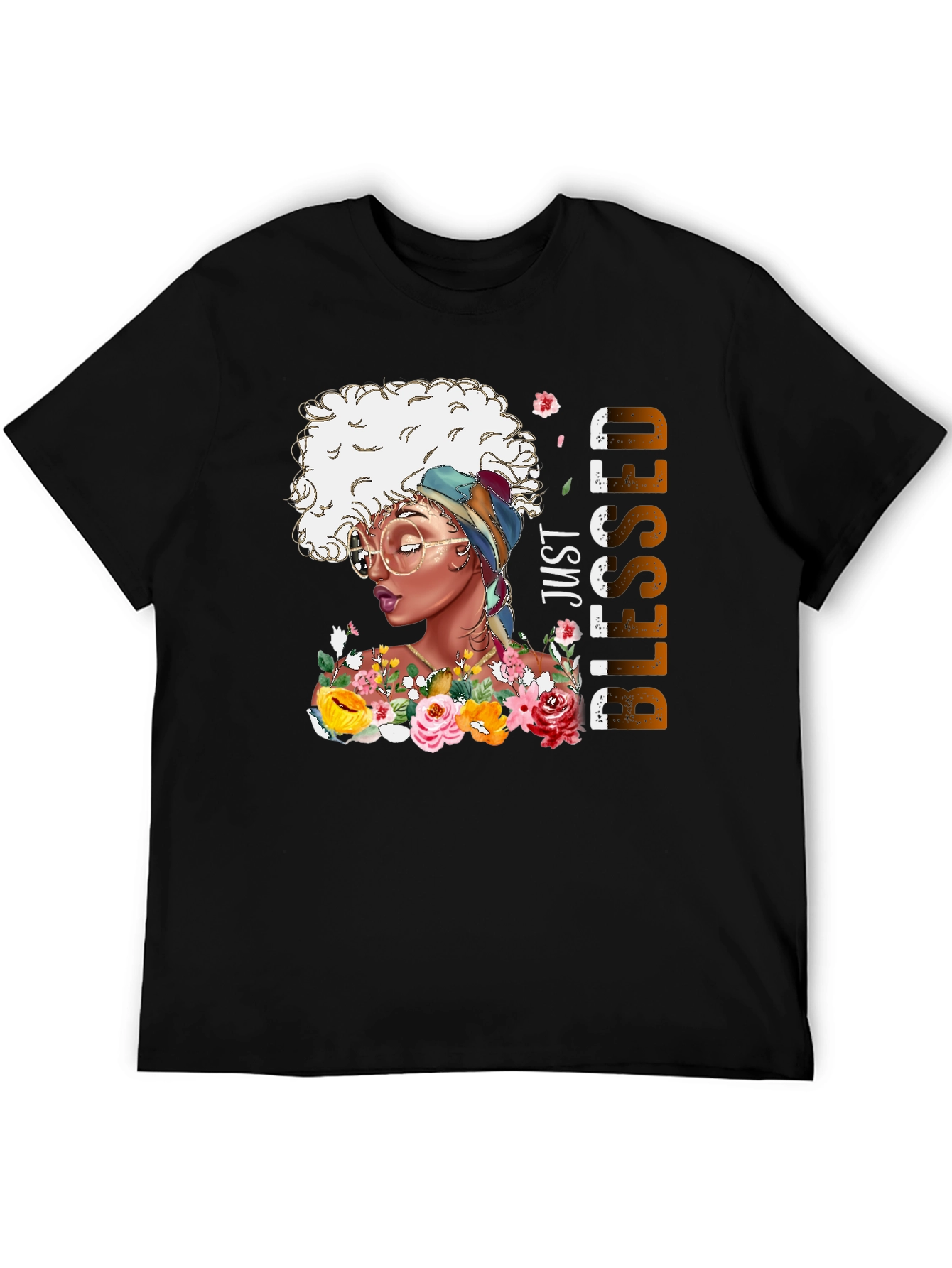Just Blessed African American Woman T-Shirt