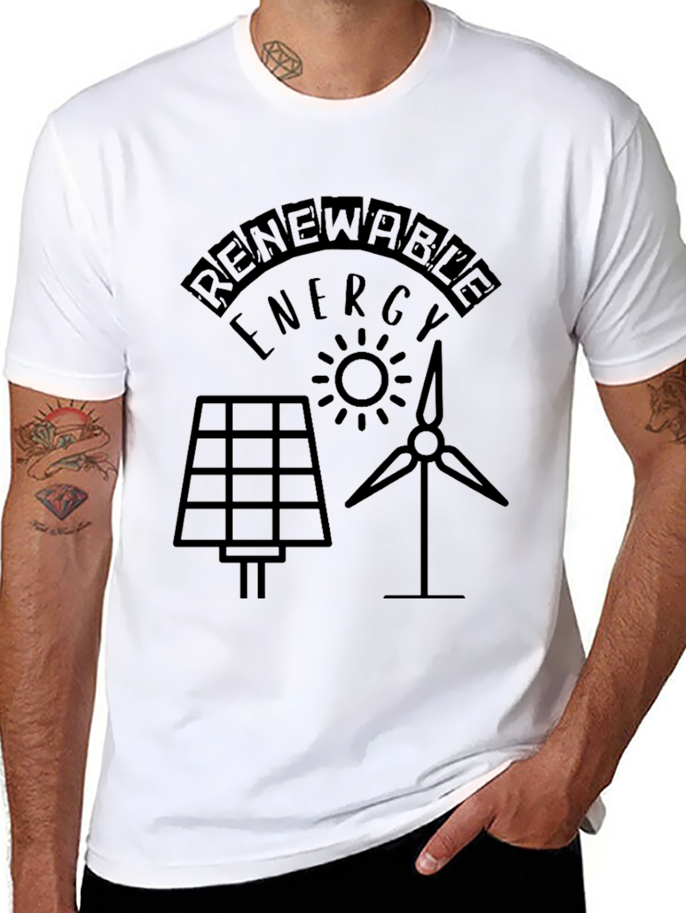 Renewable Energy T-Shirt Solar Wind