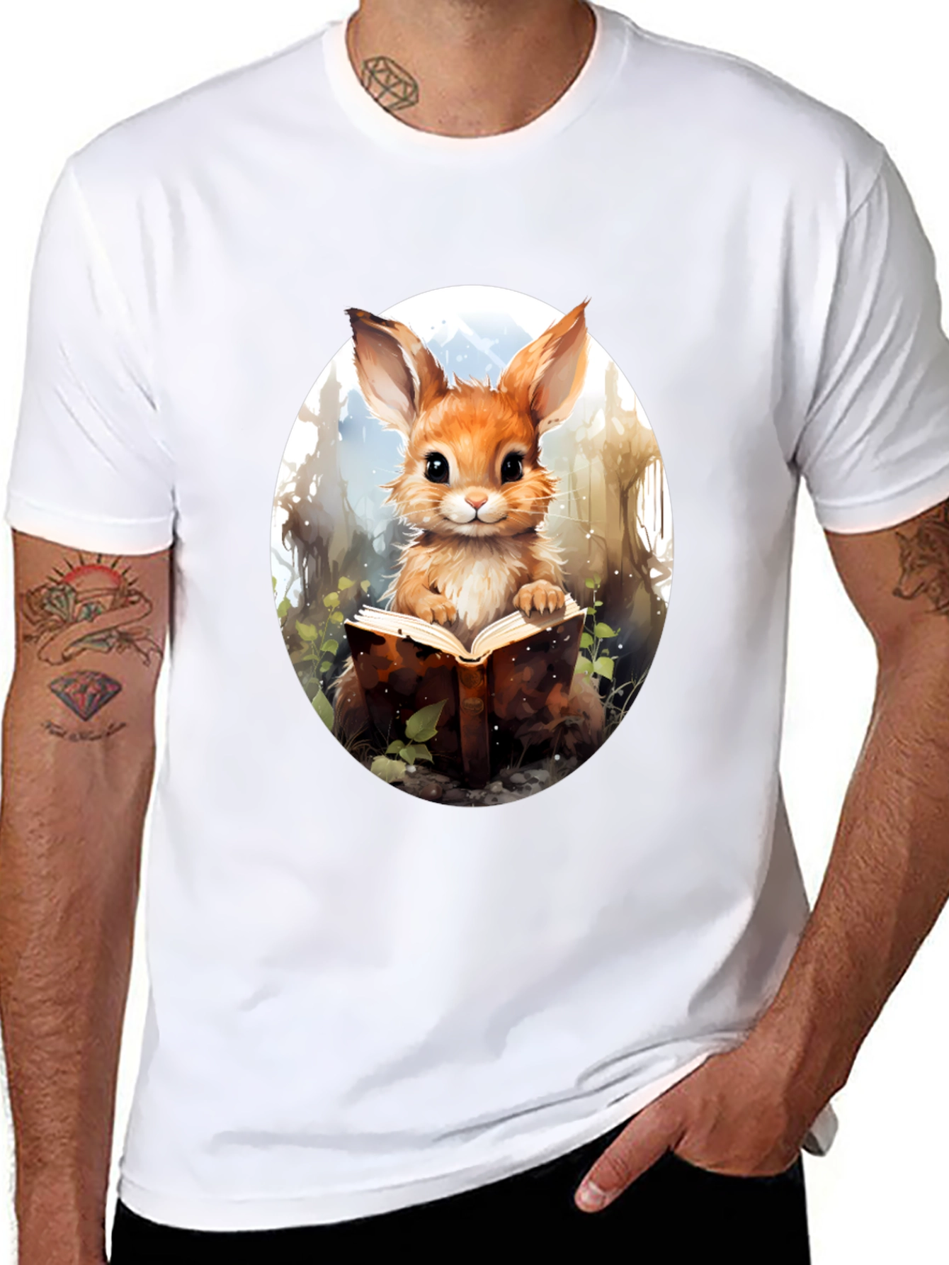 Bookworm Bunny Graphic Tee