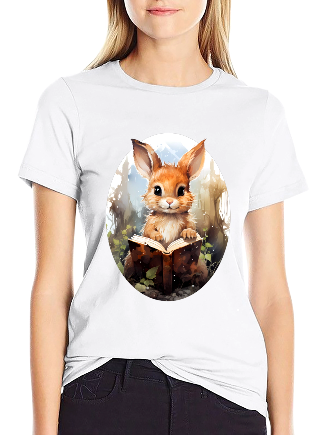 Bookworm Bunny Graphic Tee