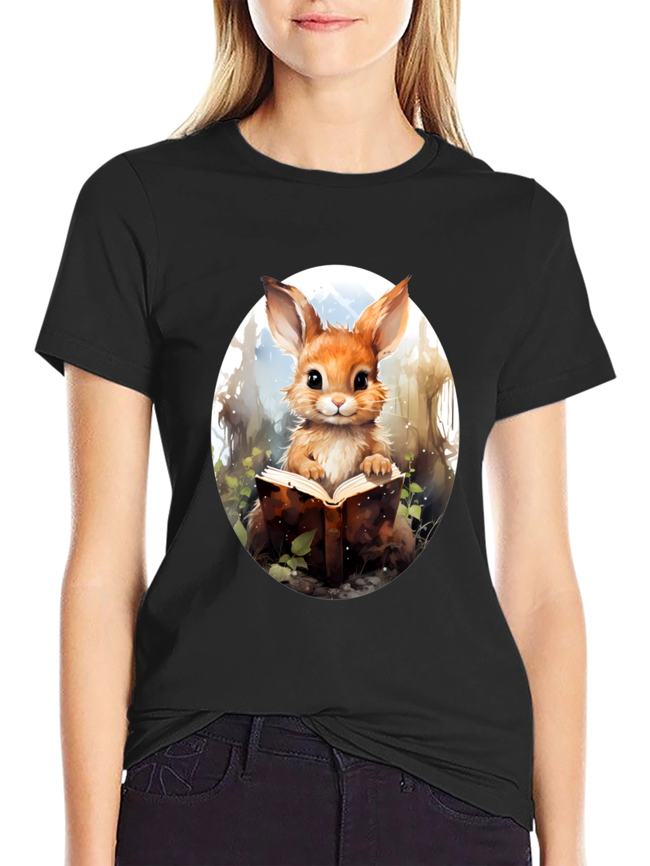 Bookworm Bunny Graphic Tee