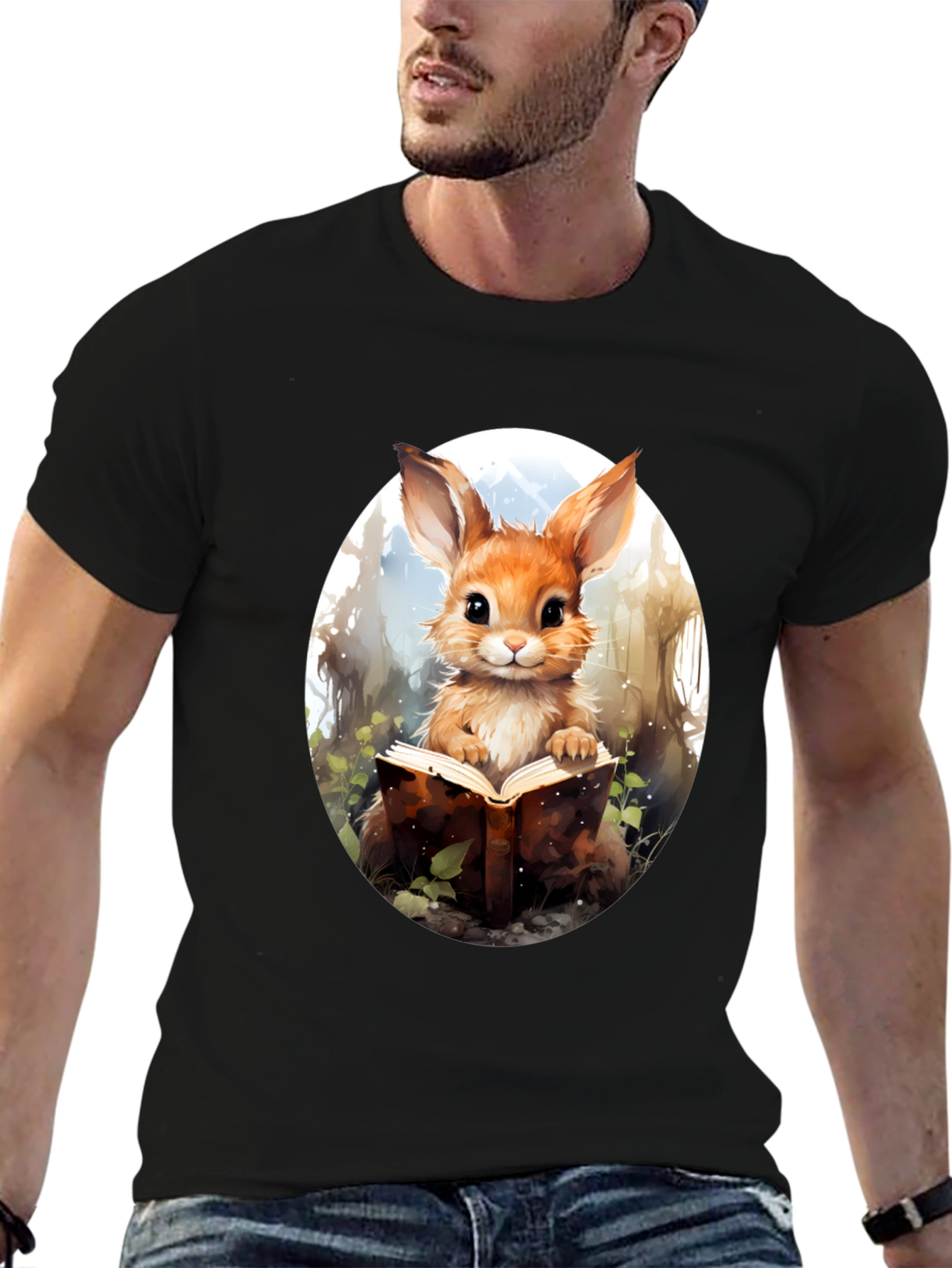 Bookworm Bunny Graphic Tee