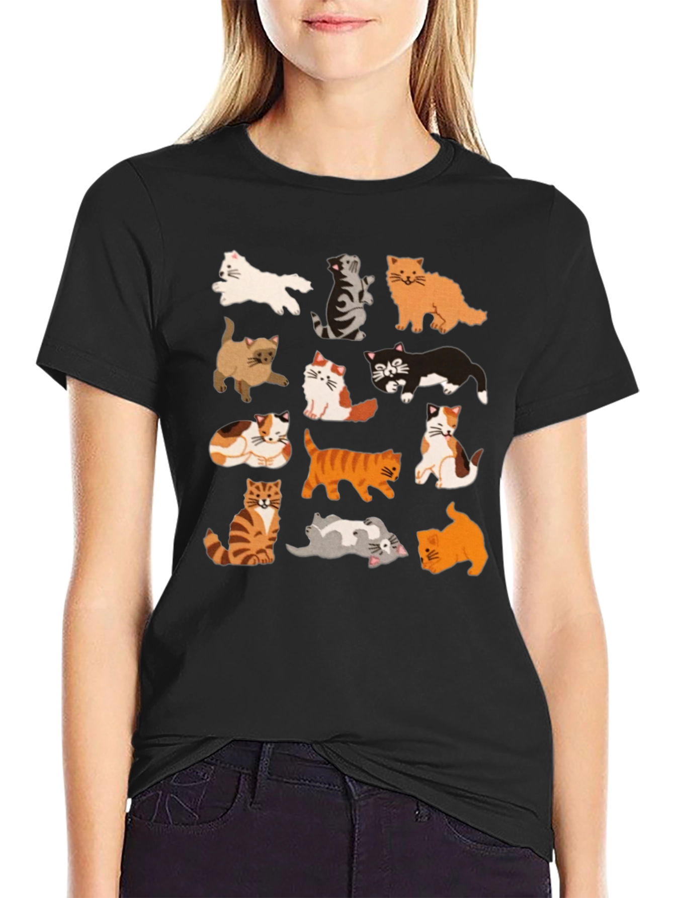 Cute Cats Graphic T-Shirt - Unisex Cotton Tee
