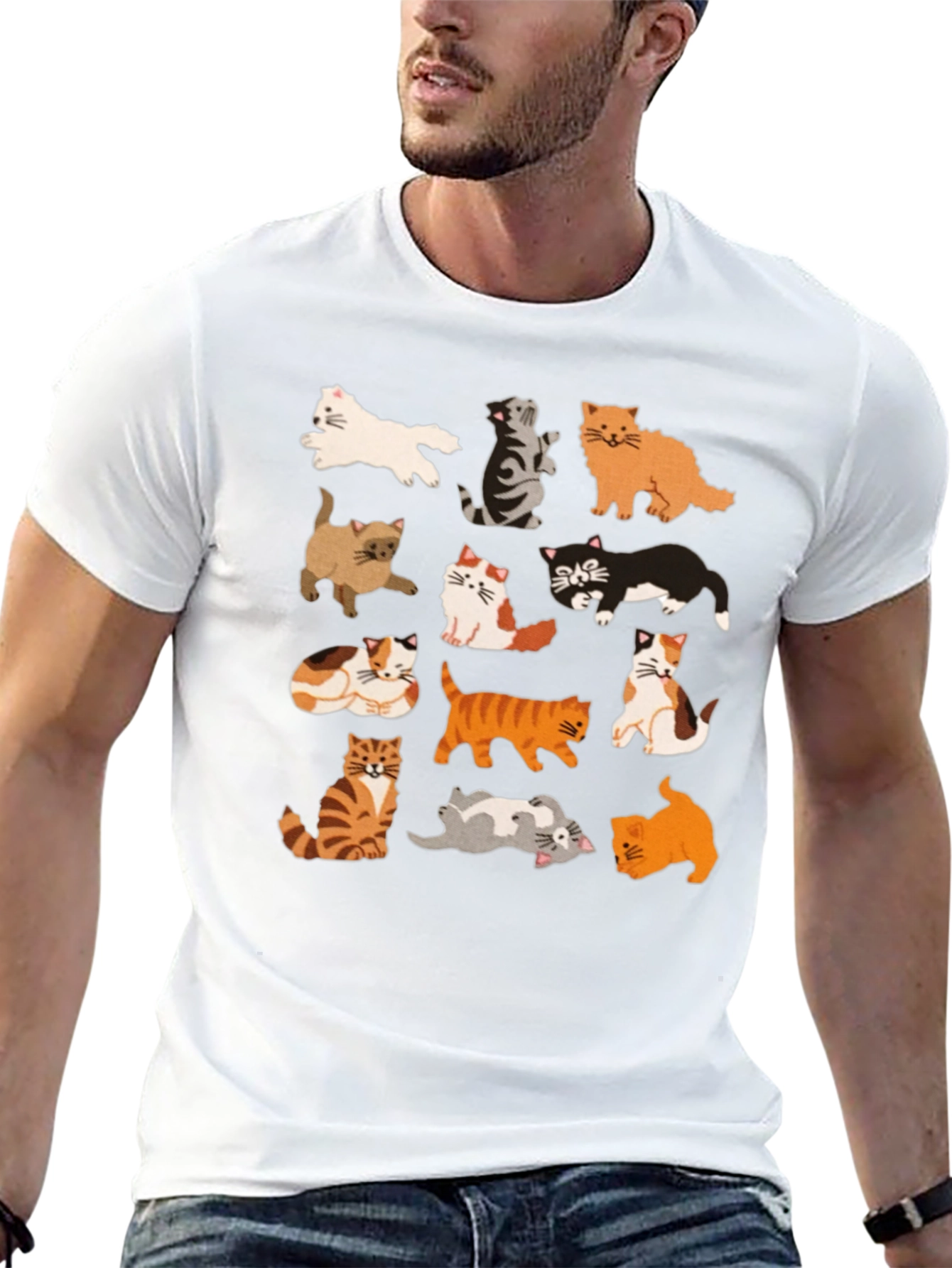 Cute Cats Graphic T-Shirt - Unisex Cotton Tee