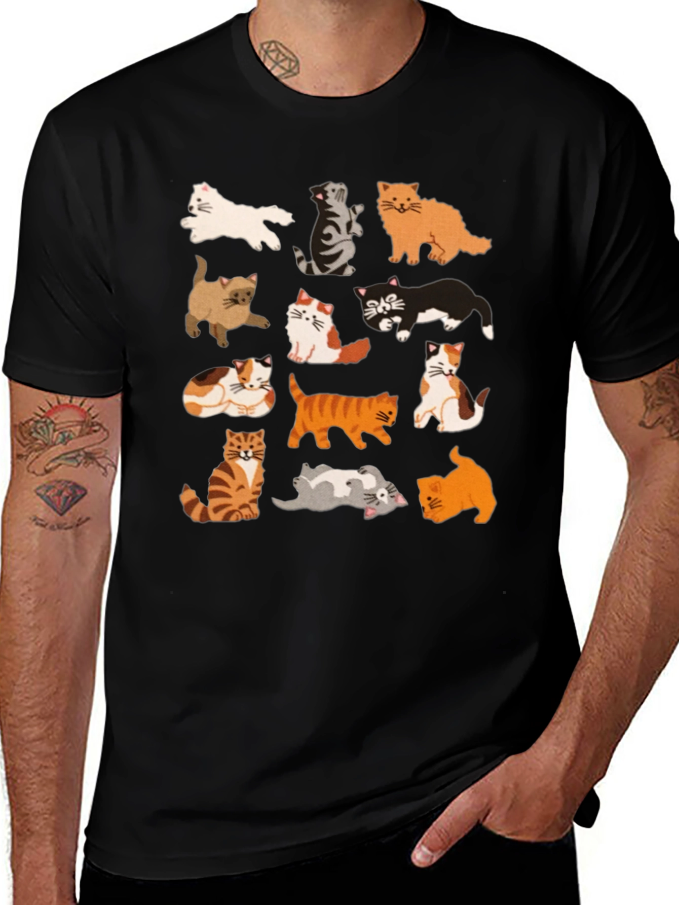 Cute Cats Graphic T-Shirt - Unisex Cotton Tee