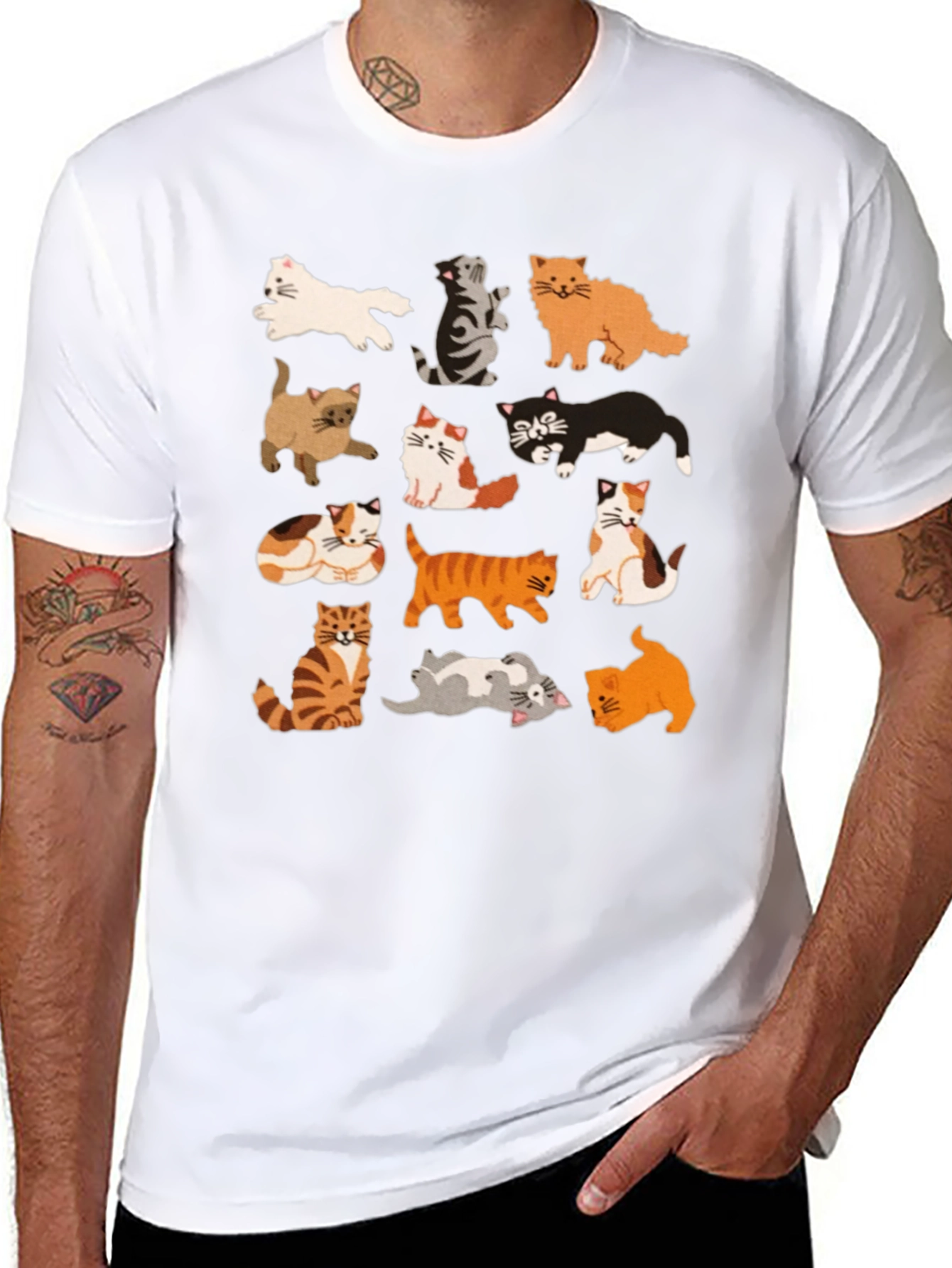 Cute Cats Graphic T-Shirt - Unisex Cotton Tee
