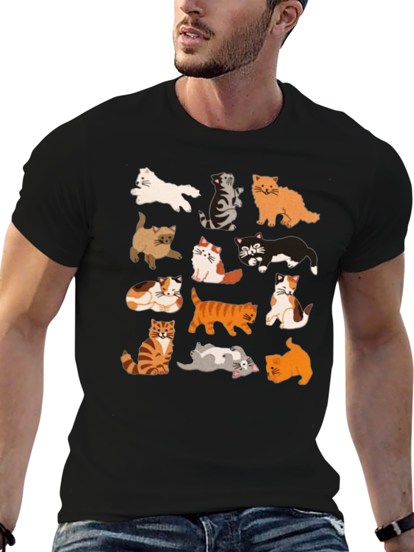 Cute Cats Graphic T-Shirt - Unisex Cotton Tee