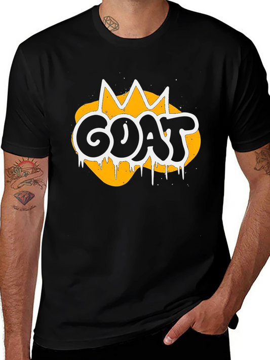 GOAT Graphic Tee - Crown Design Black T-Shirt