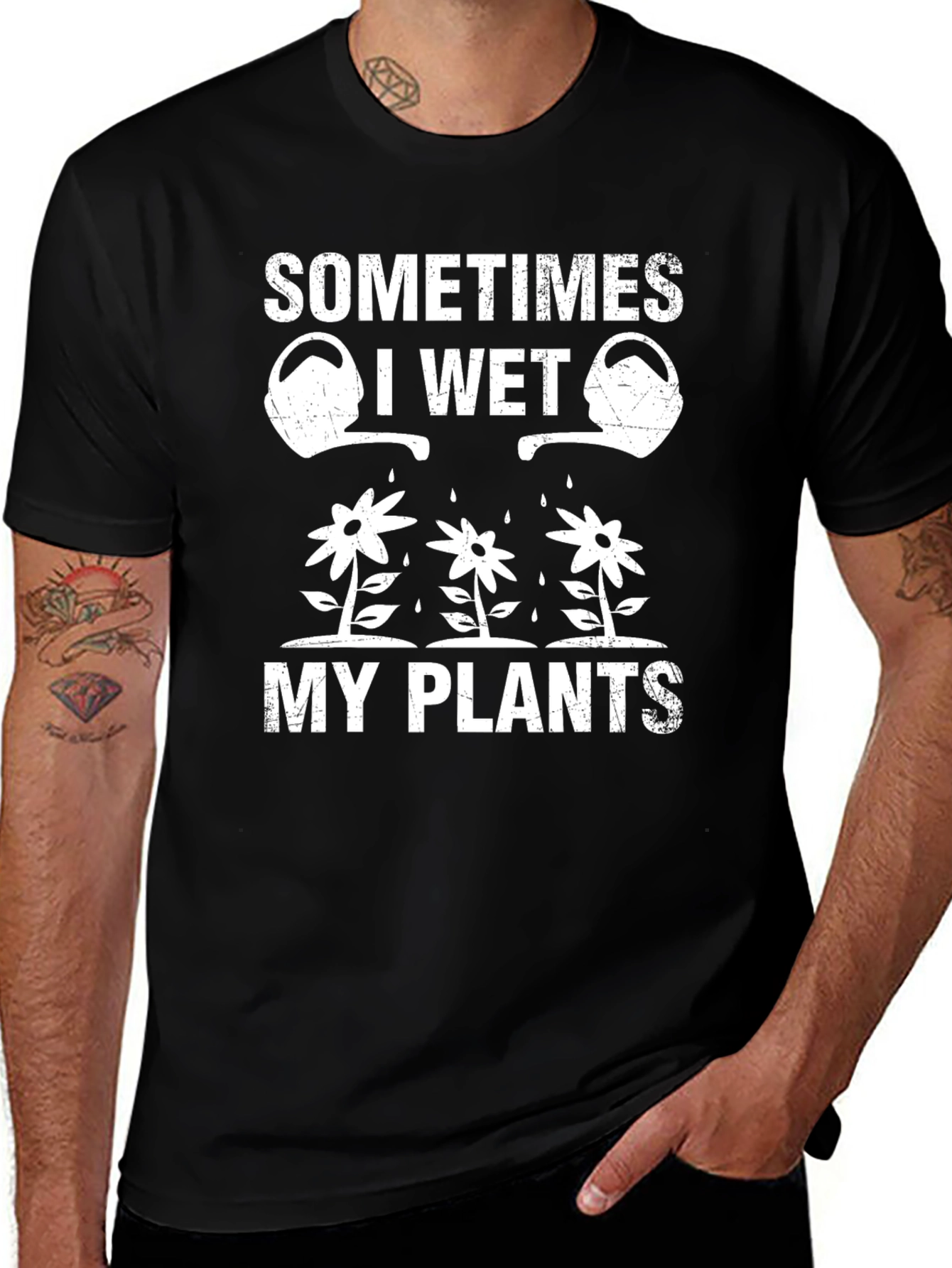 Funny Gardening T-Shirt - I Wet My Plants