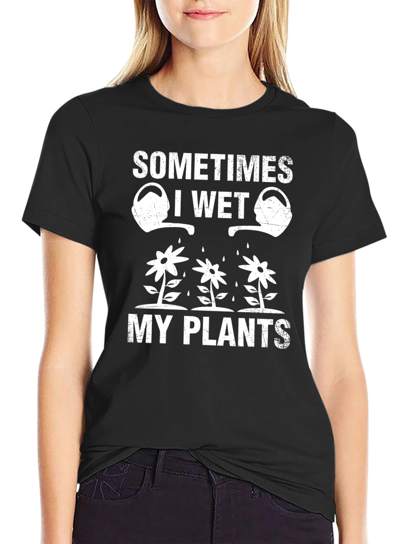Funny Gardening T-Shirt - I Wet My Plants
