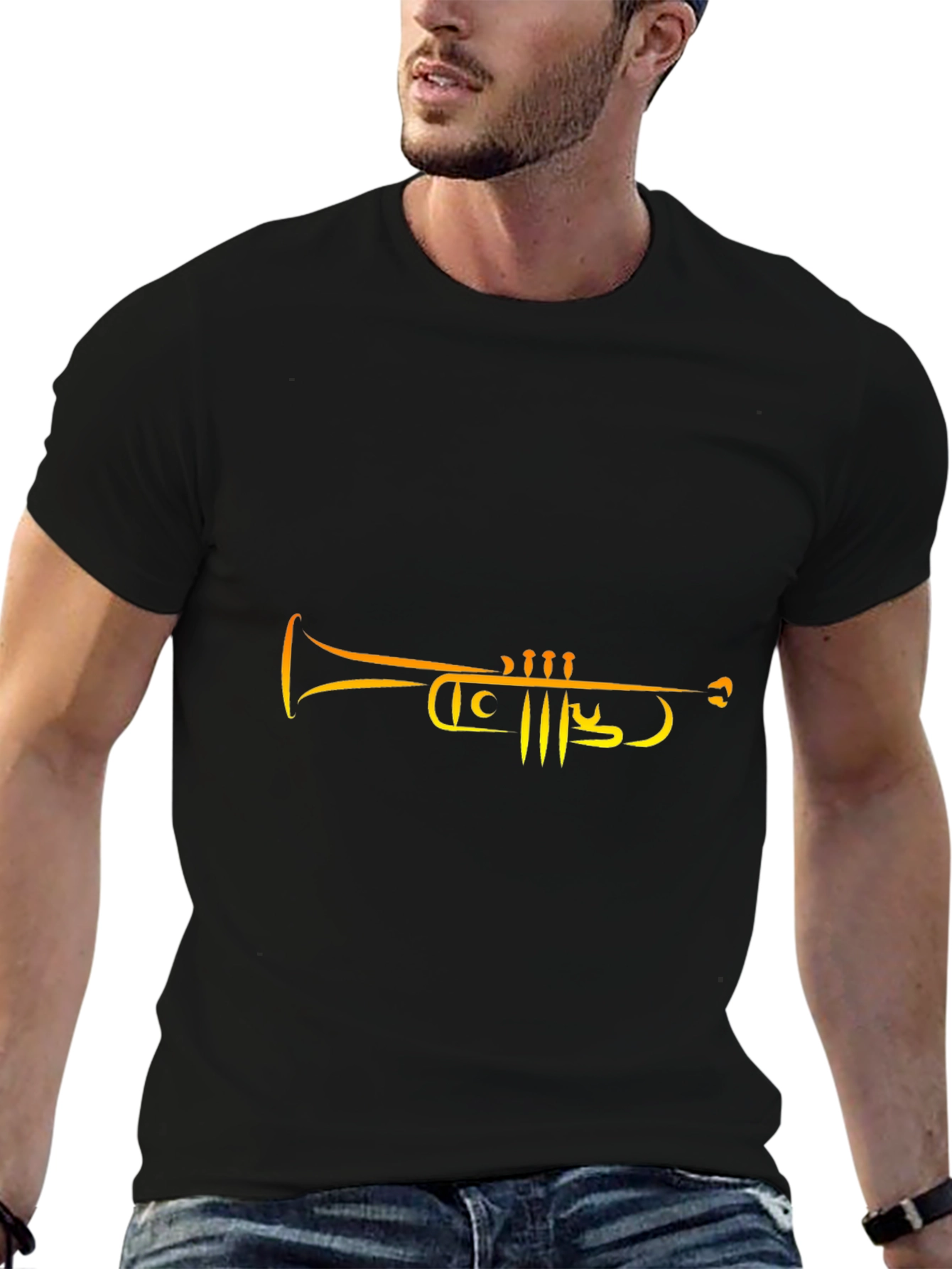 Trumpet Graphic Tee - Stylish Musician T-Shirt