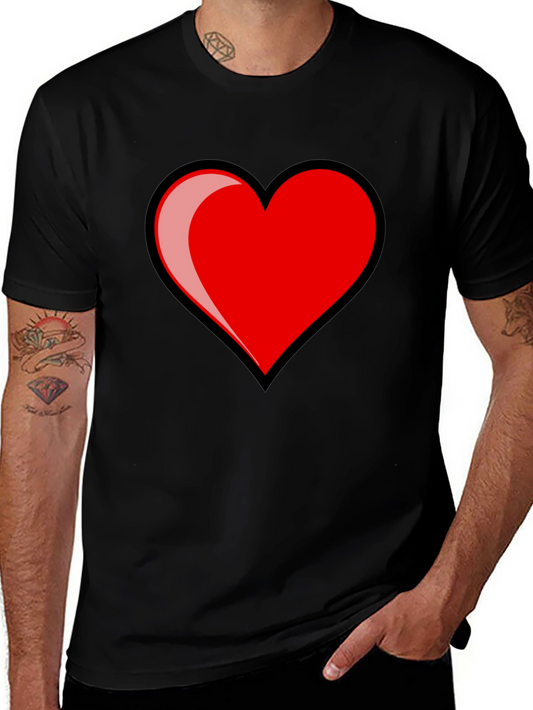 Heart Graphic T-Shirt - Stylish Black Tee