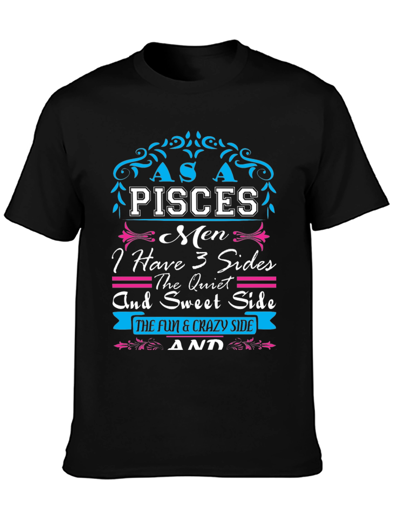 Pisces Men 3 Sides T-Shirt