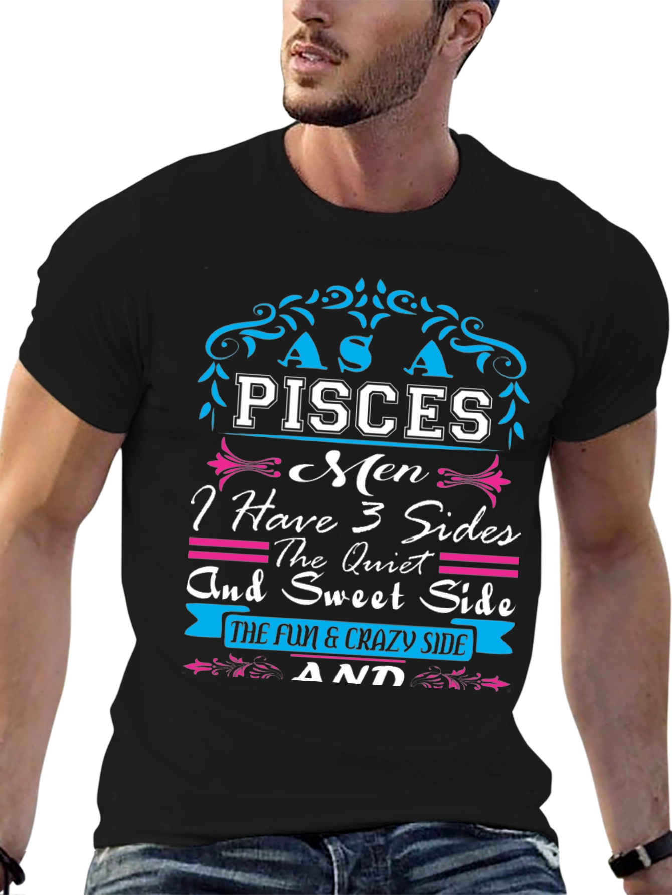 Pisces Men 3 Sides T-Shirt