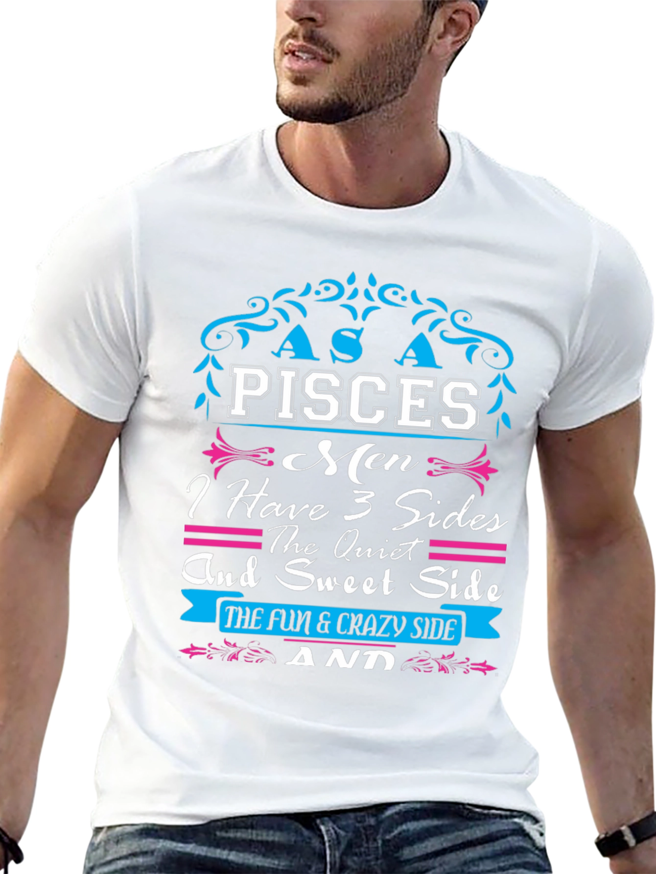 Pisces Men 3 Sides T-Shirt