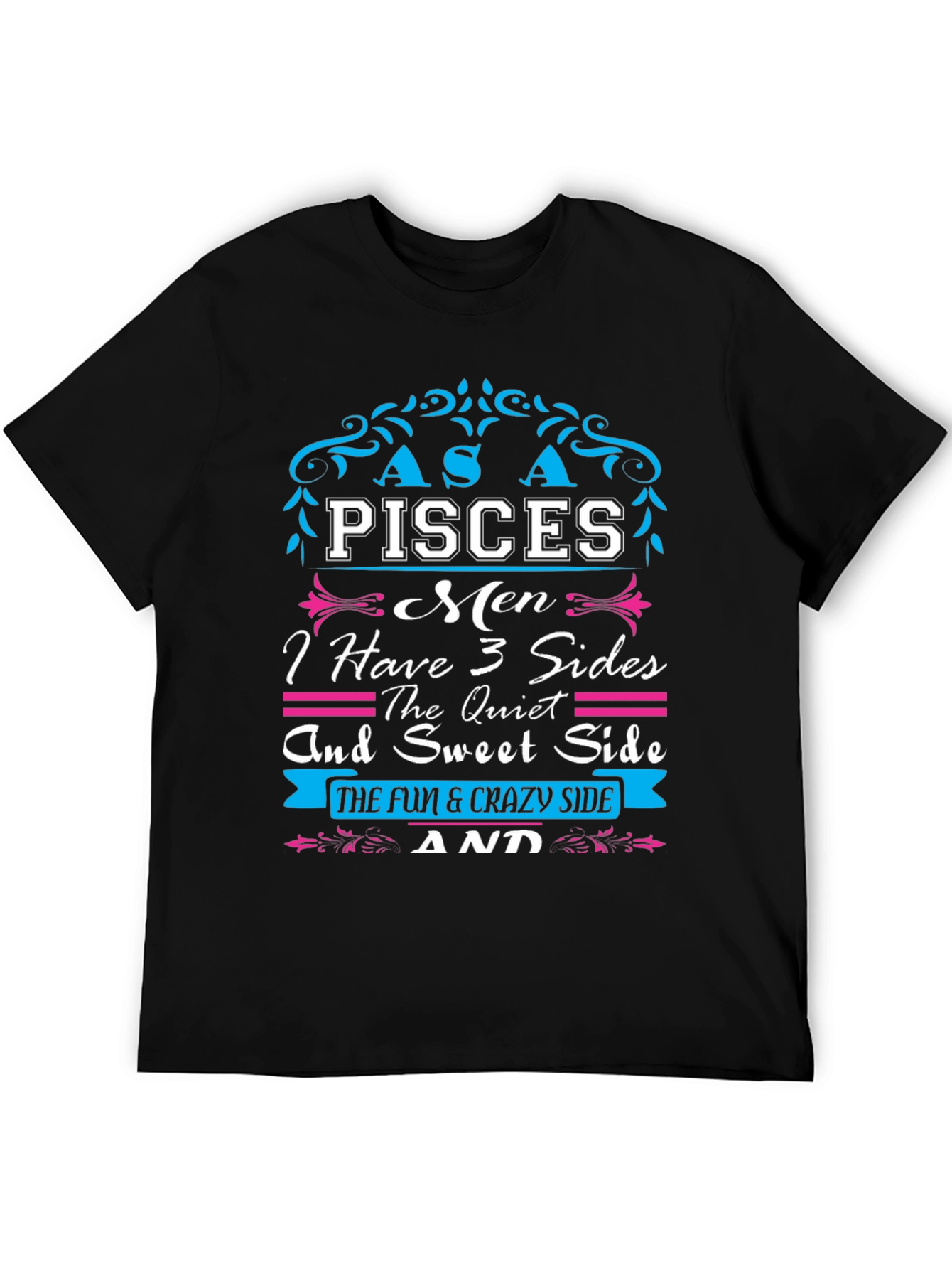 Pisces Men 3 Sides T-Shirt