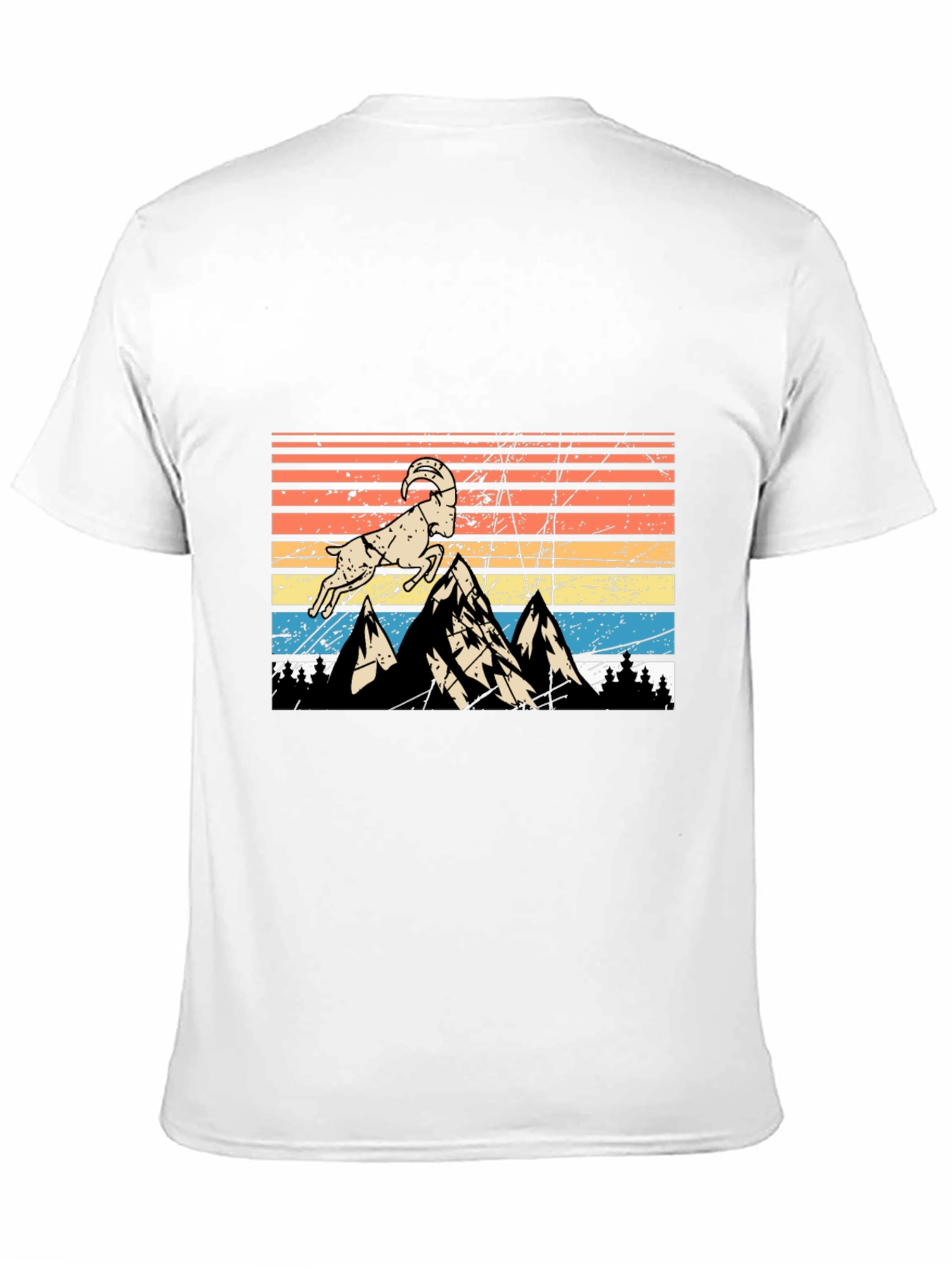 Retro Mountain Goat Graphic Tee