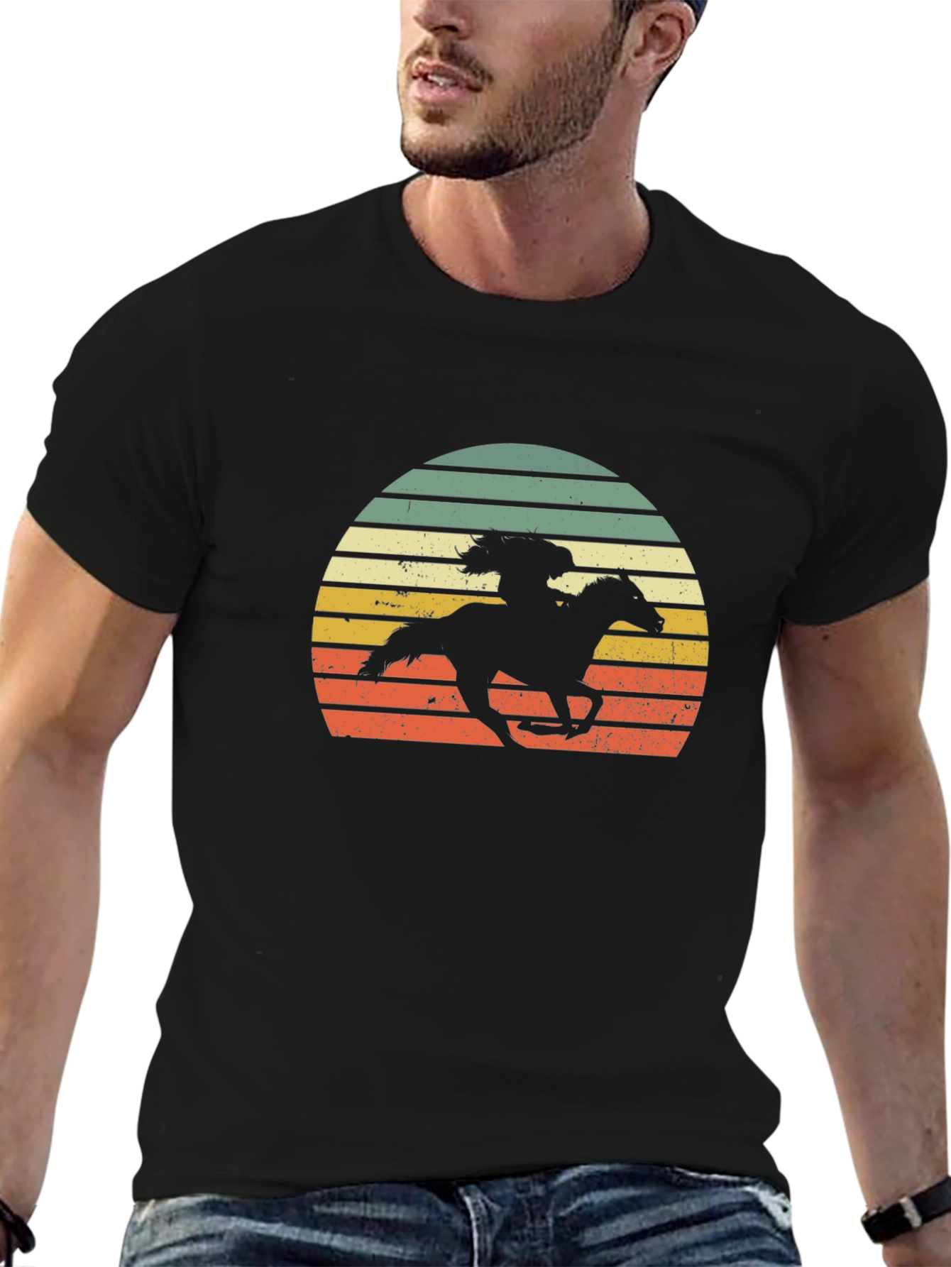 Retro Horse Rider Graphic Tee