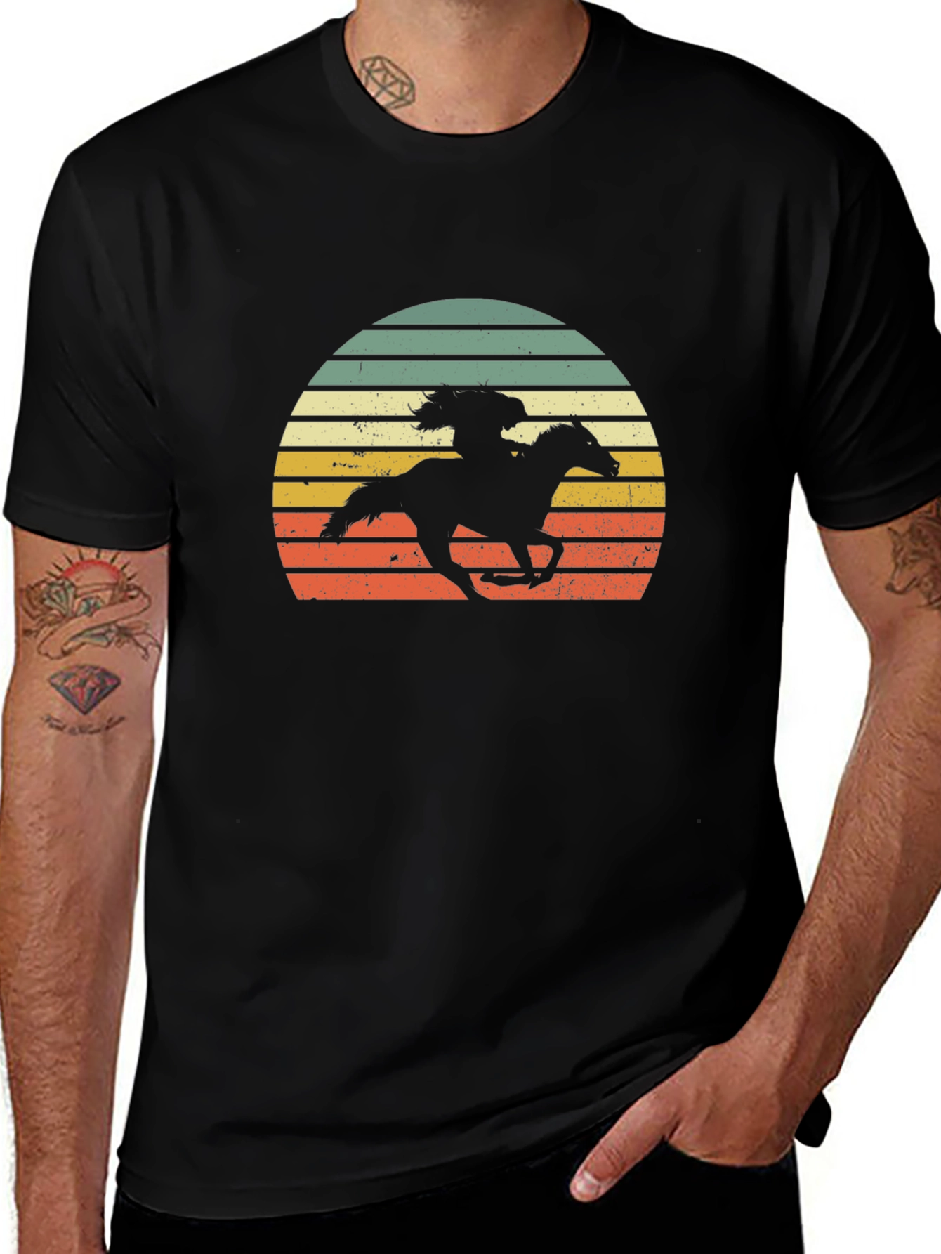 Retro Horse Rider Graphic Tee