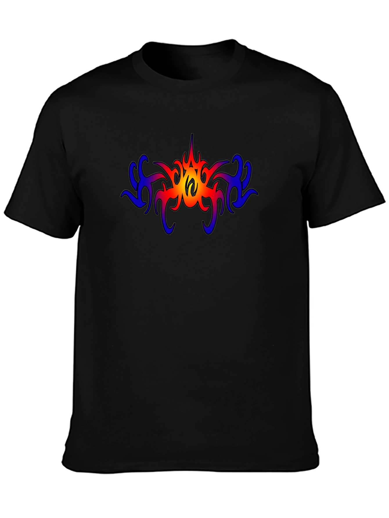 Bold Tribal Graphic Tee - Mens Black T-Shirt