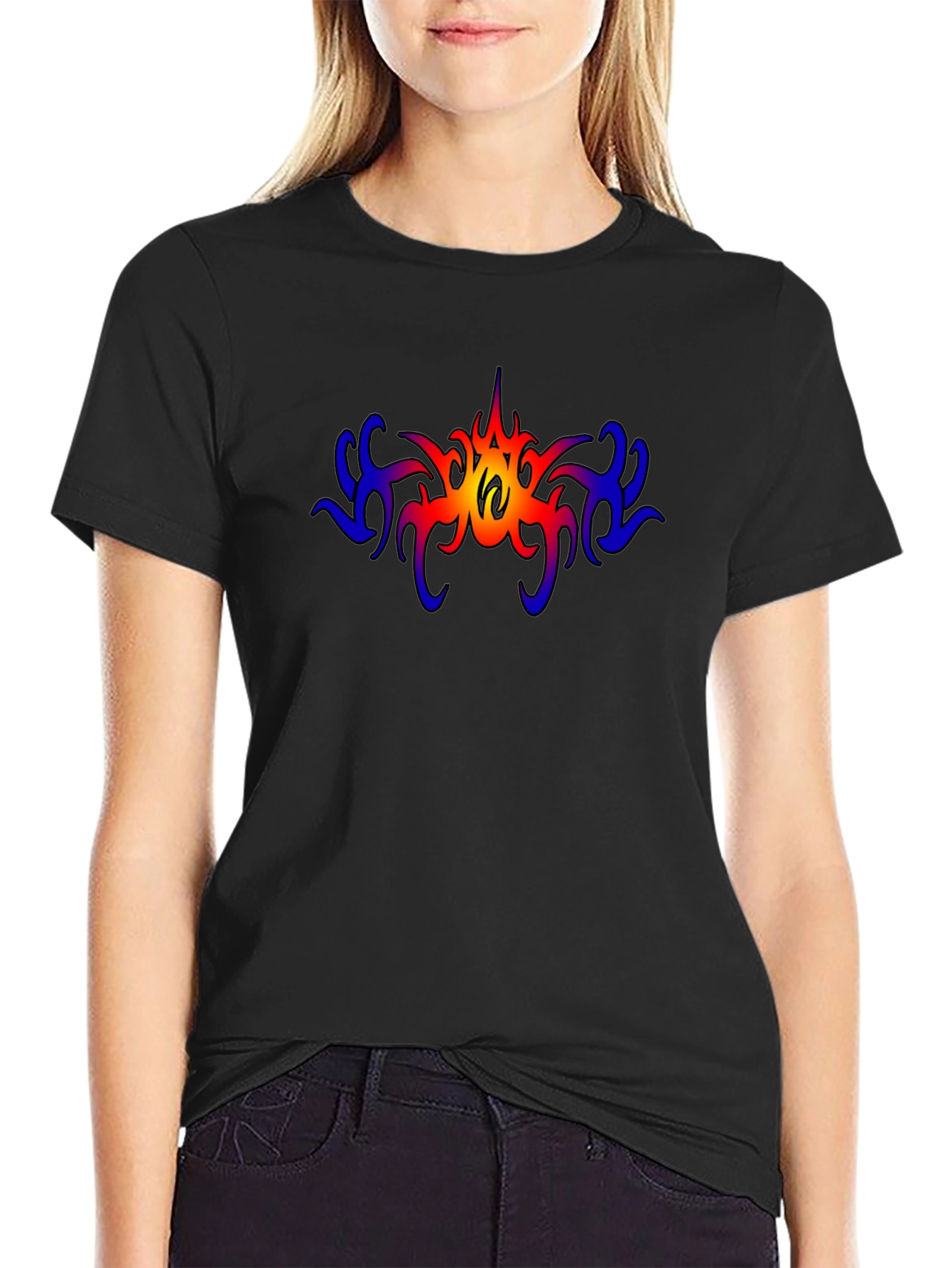 Bold Tribal Graphic Tee - Mens Black T-Shirt