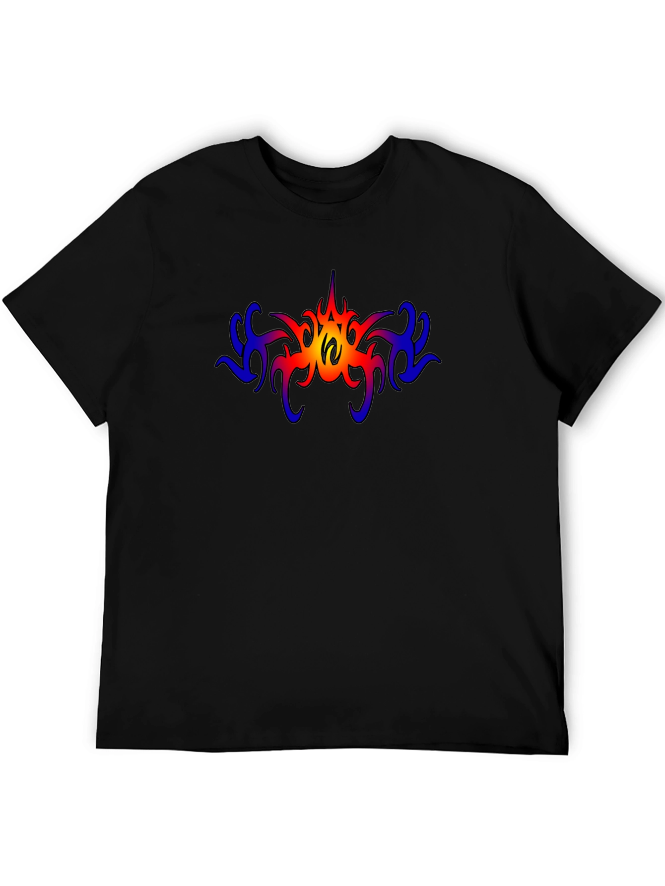 Bold Tribal Graphic Tee - Mens Black T-Shirt