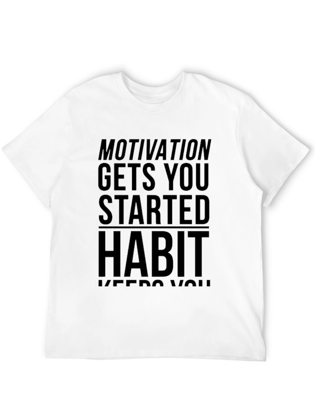 Motivation Habit Black Graphic T-Shirt
