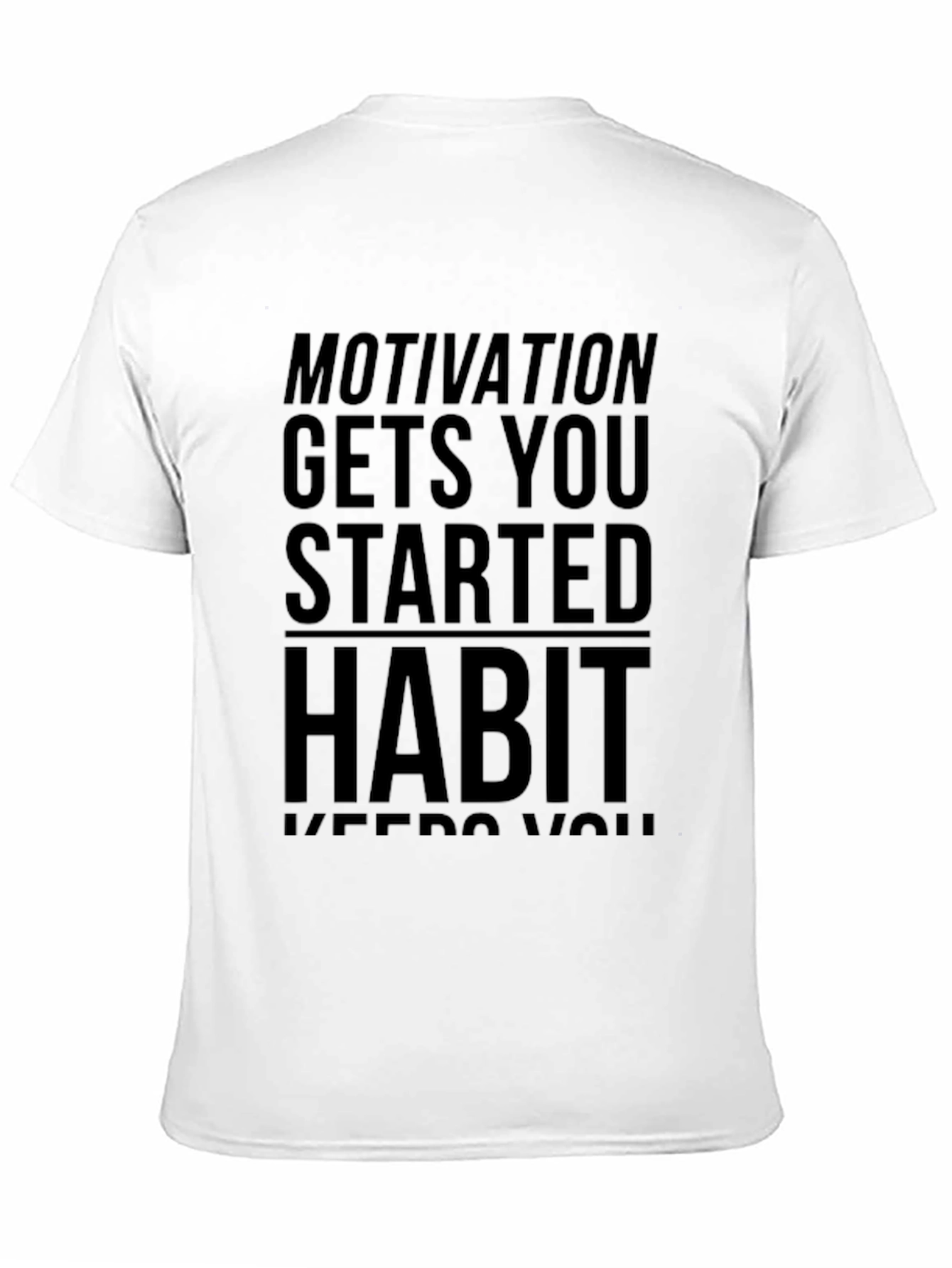Motivation Habit Black Graphic T-Shirt