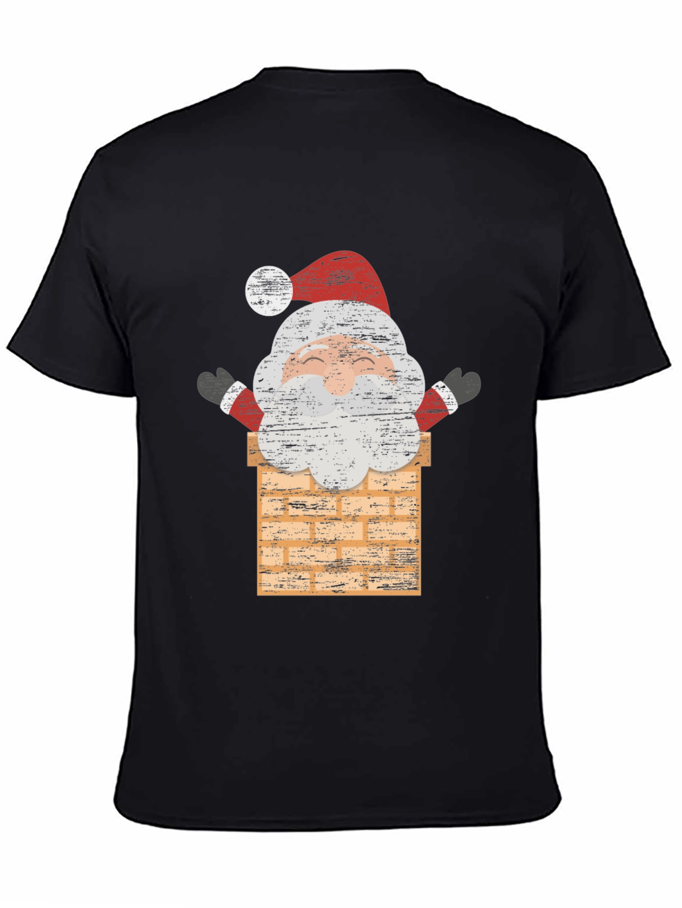 Santa in Chimney Graphic Tee - Holiday Cheer