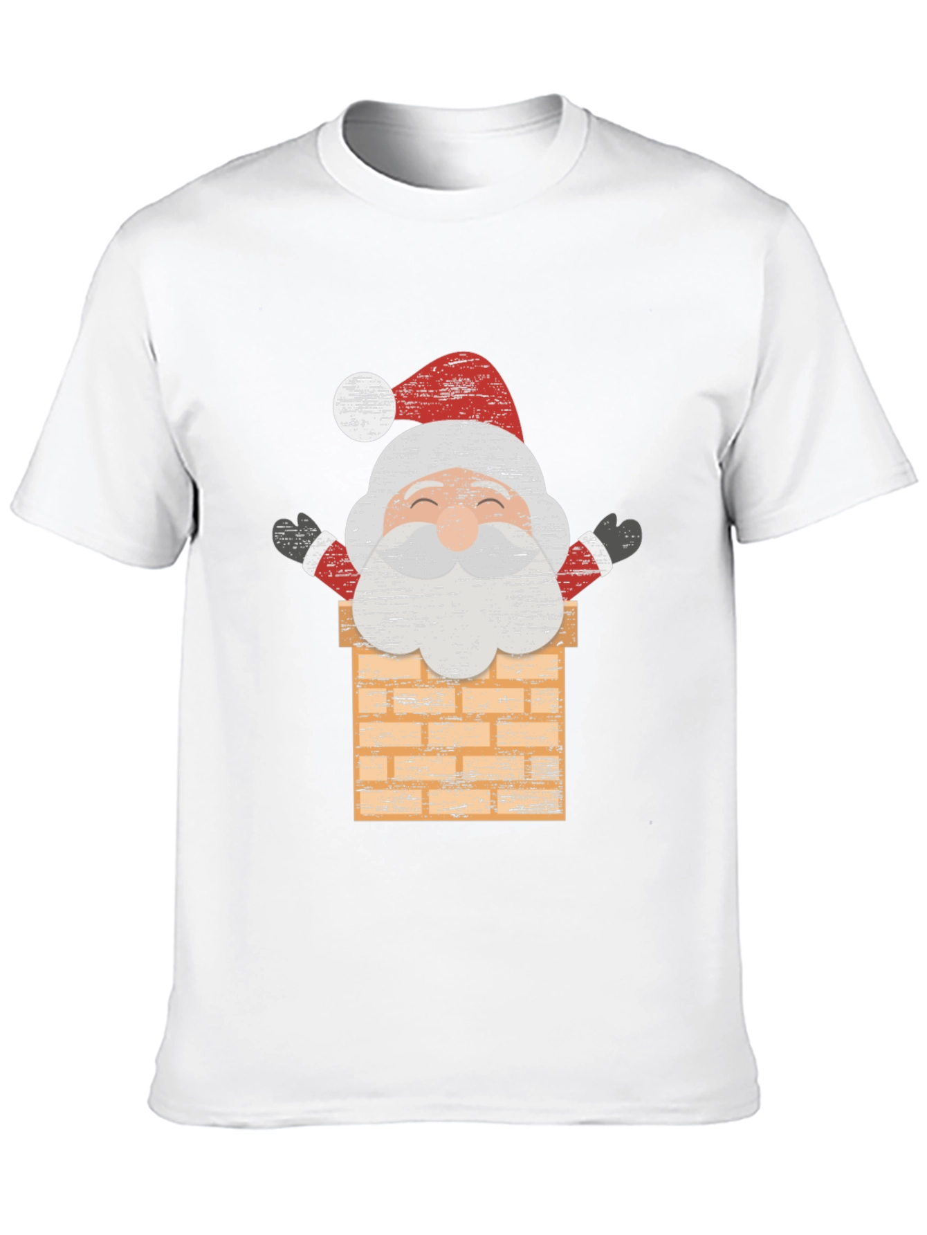Santa in Chimney Graphic Tee - Holiday Cheer