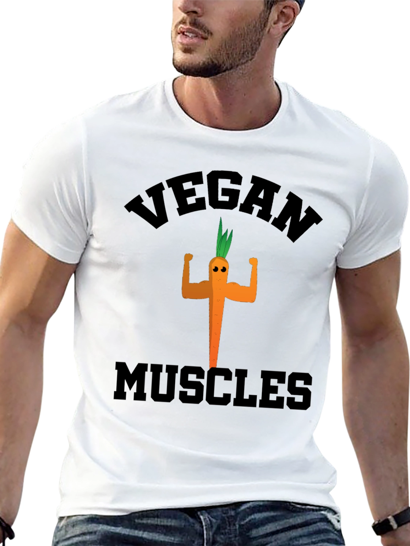 Vegan Muscles Black Graphic Tee
