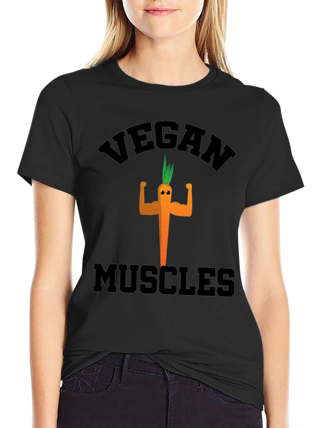 Vegan Muscles Black Graphic Tee