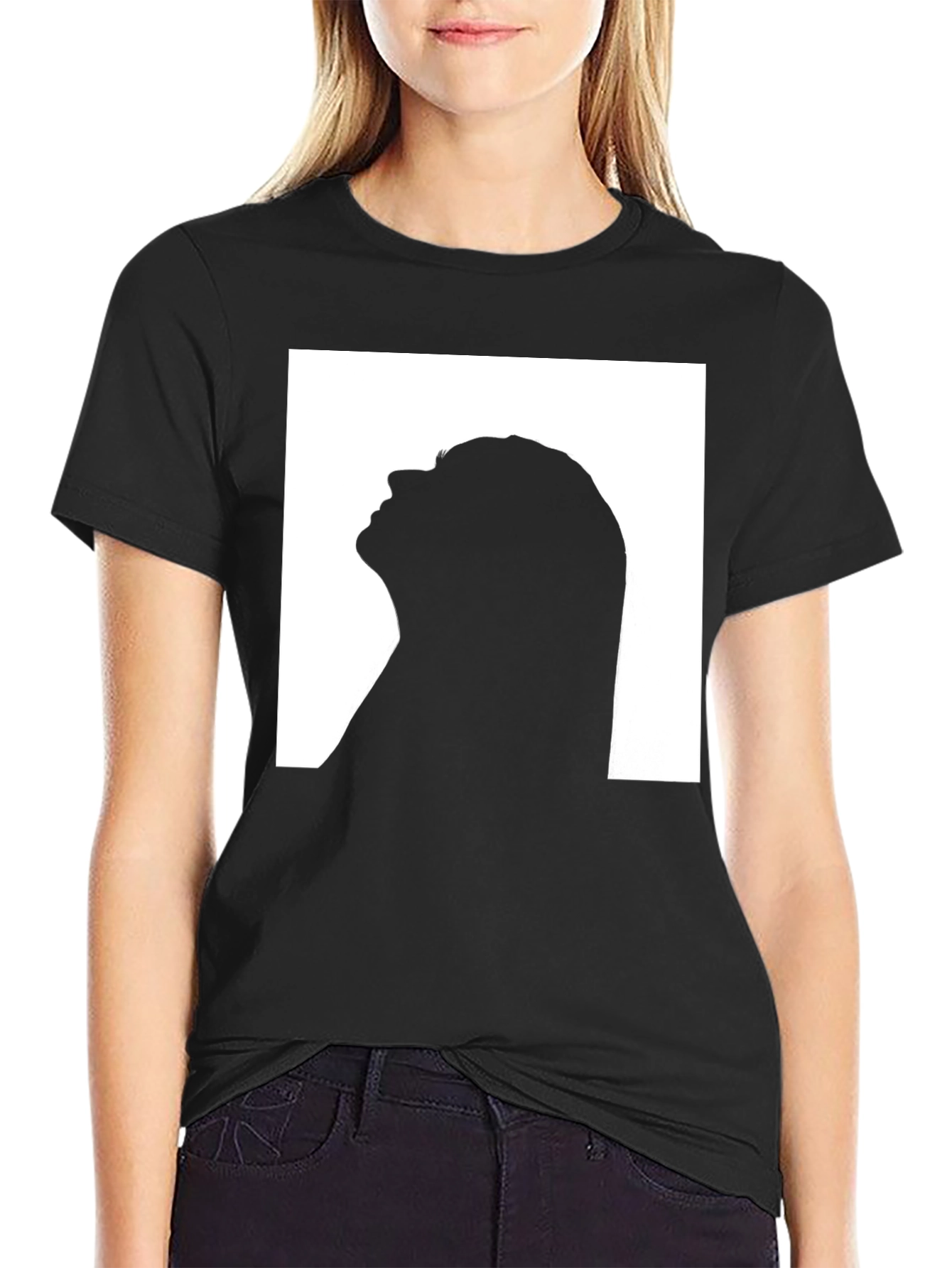 Silhouette Graphic Print Black T-Shirt