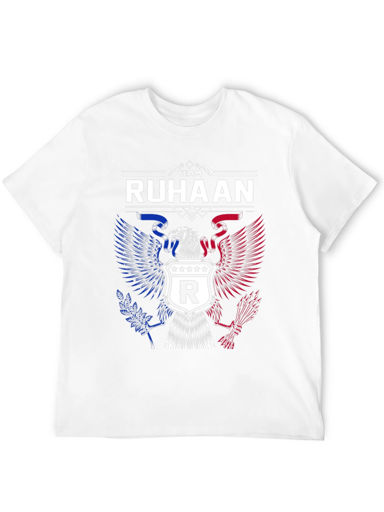 Team Ruhaan Eagle Crest Graphic T-Shirt - Patriotic Design