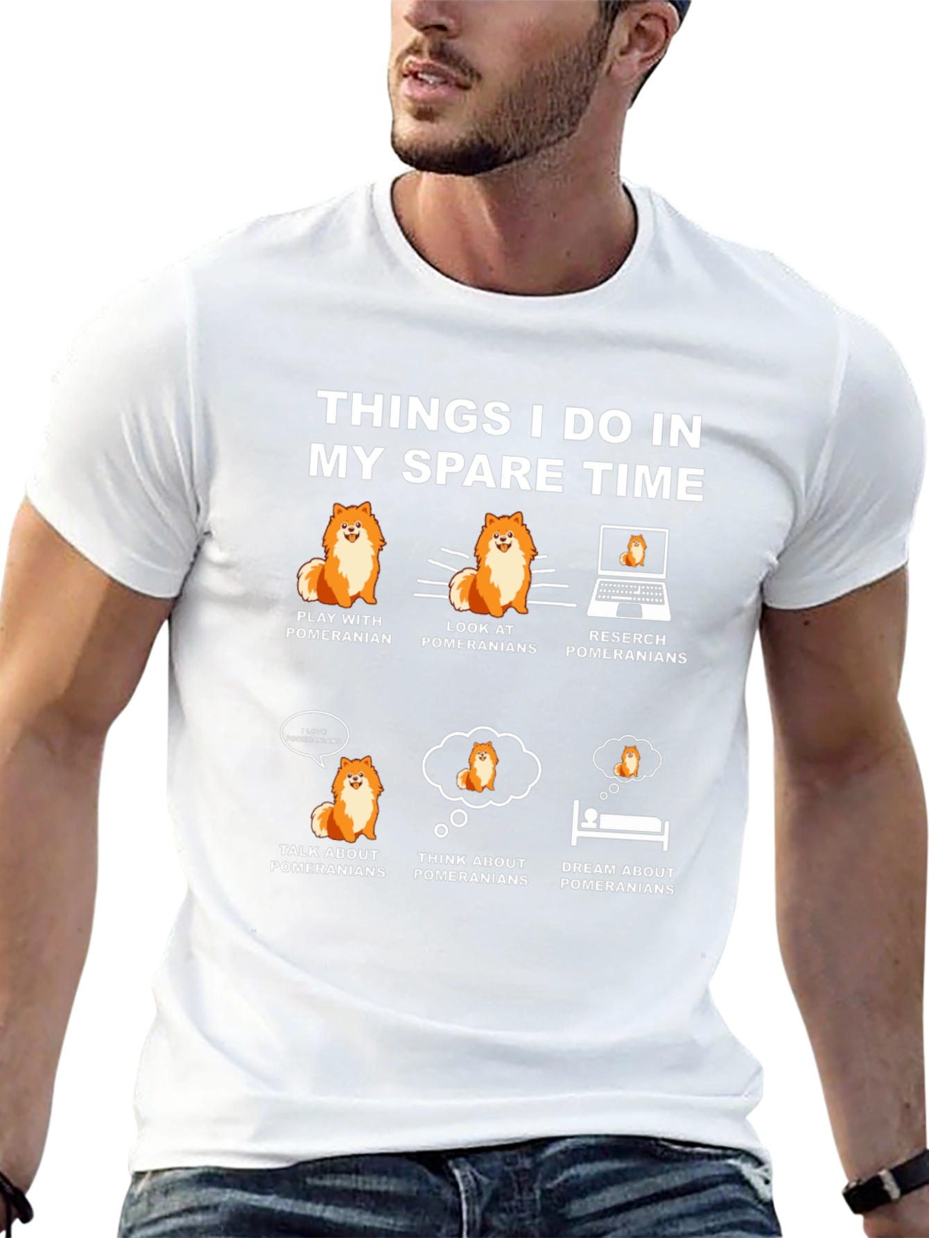 Pomeranian Lover T-Shirt: My Spare Time Hobbies