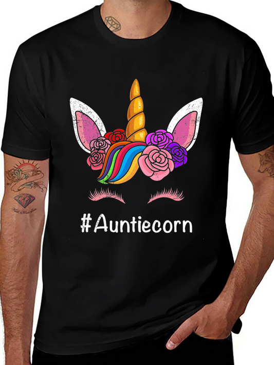 Aunticorn Graphic Tee - Black Unisex T-Shirt