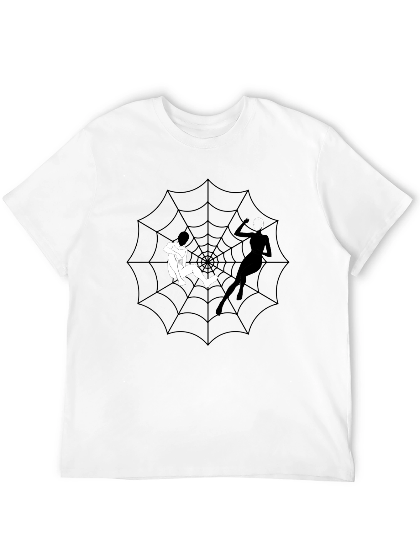 Spider Web Graphic Tee - Caught in Her Web
