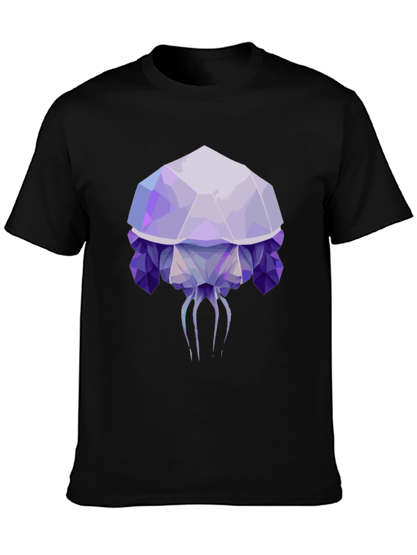 Geometric Jellyfish Graphic Tee - Mens Black T-Shirt