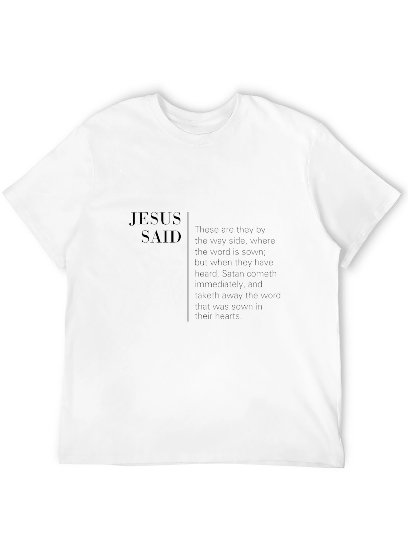 Jesus Said Black Graphic T-Shirt