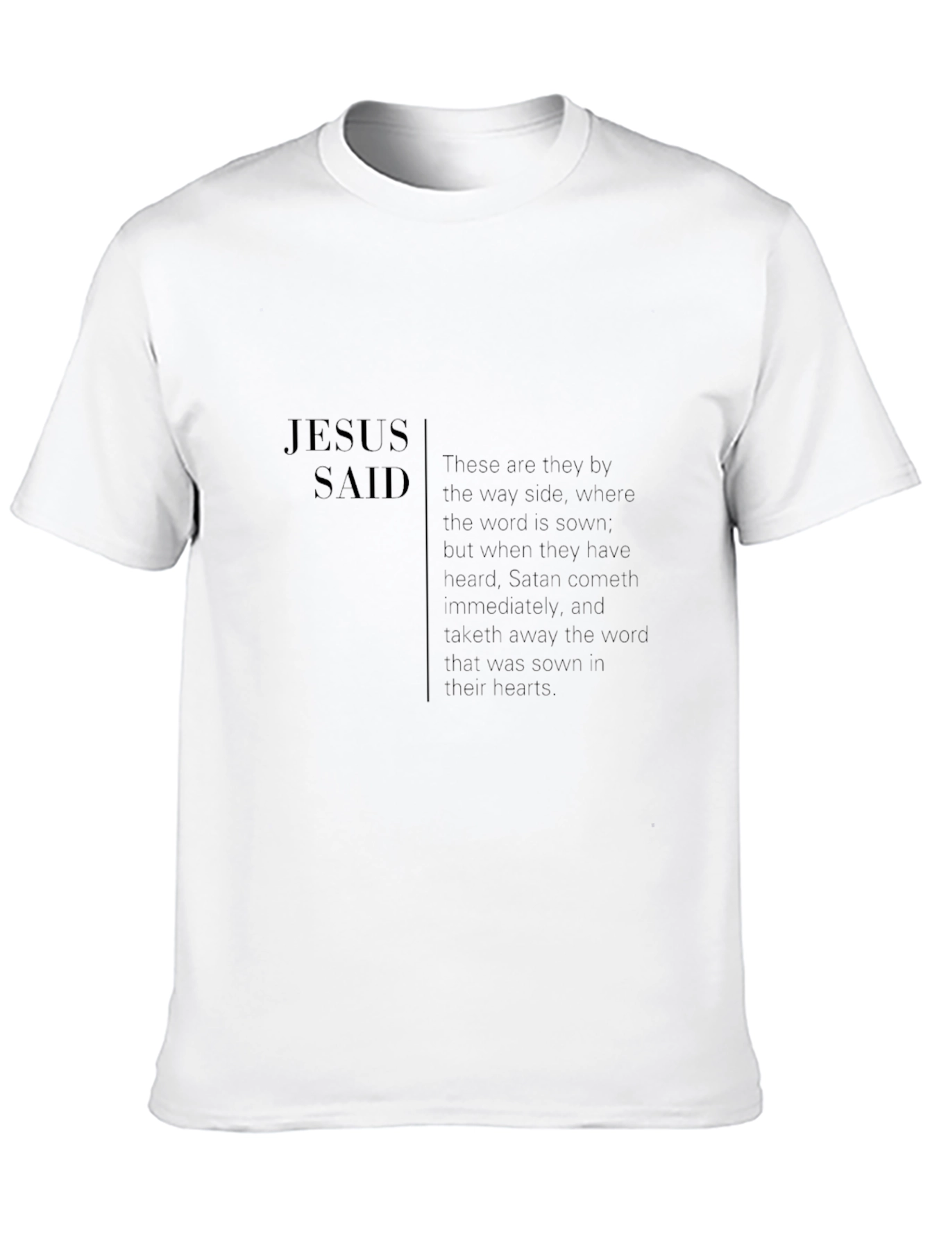 Jesus Said Black Graphic T-Shirt