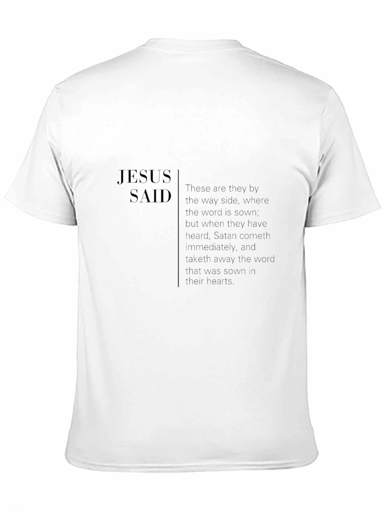 Jesus Said Black Graphic T-Shirt