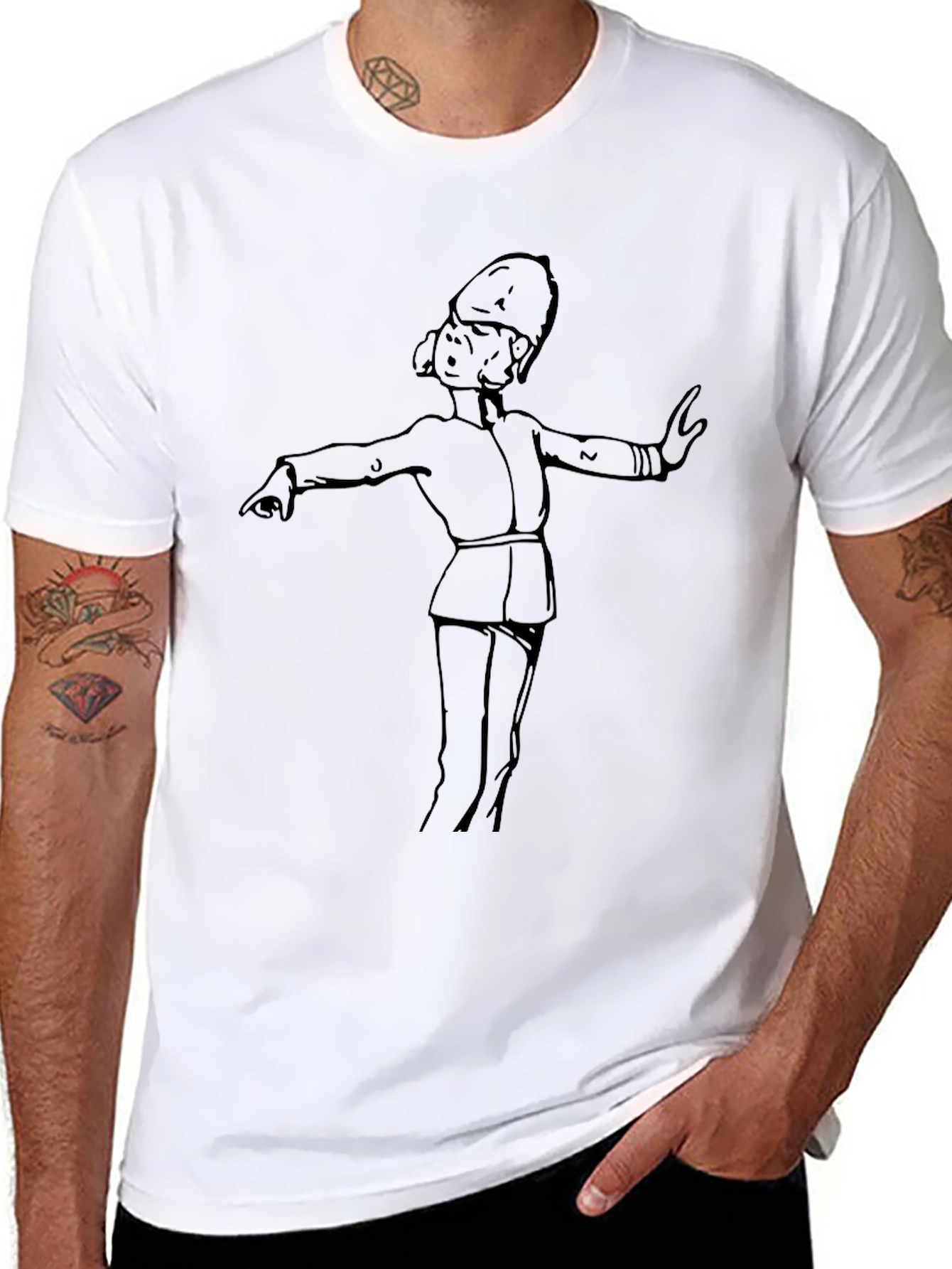 Novelty Cartoon Character Graphic T-Shirt