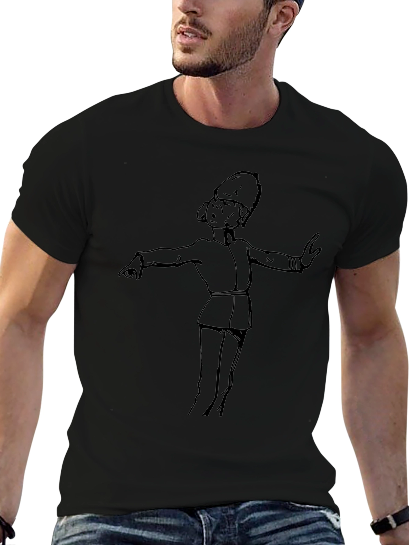 Novelty Cartoon Character Graphic T-Shirt